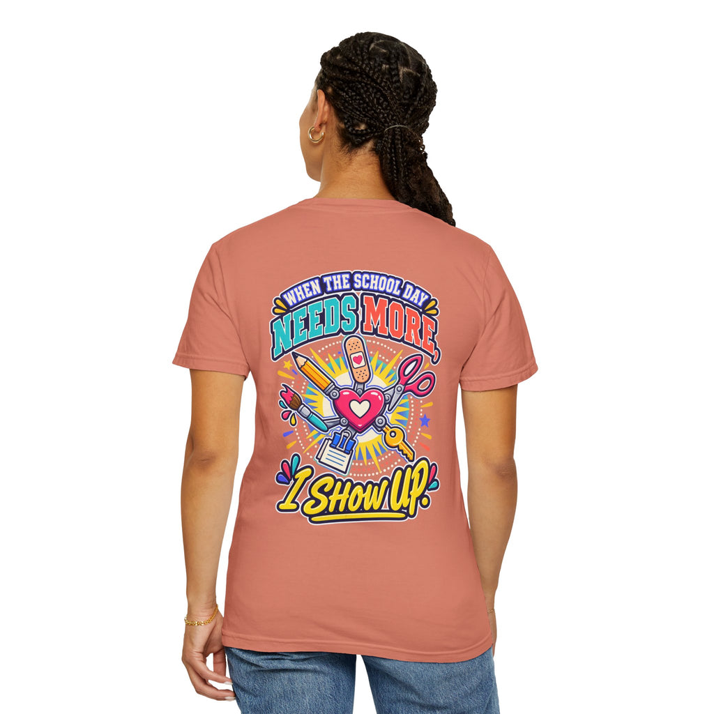 Here to Help School Support Staff Comfort Colors® Tee 🍎✏️