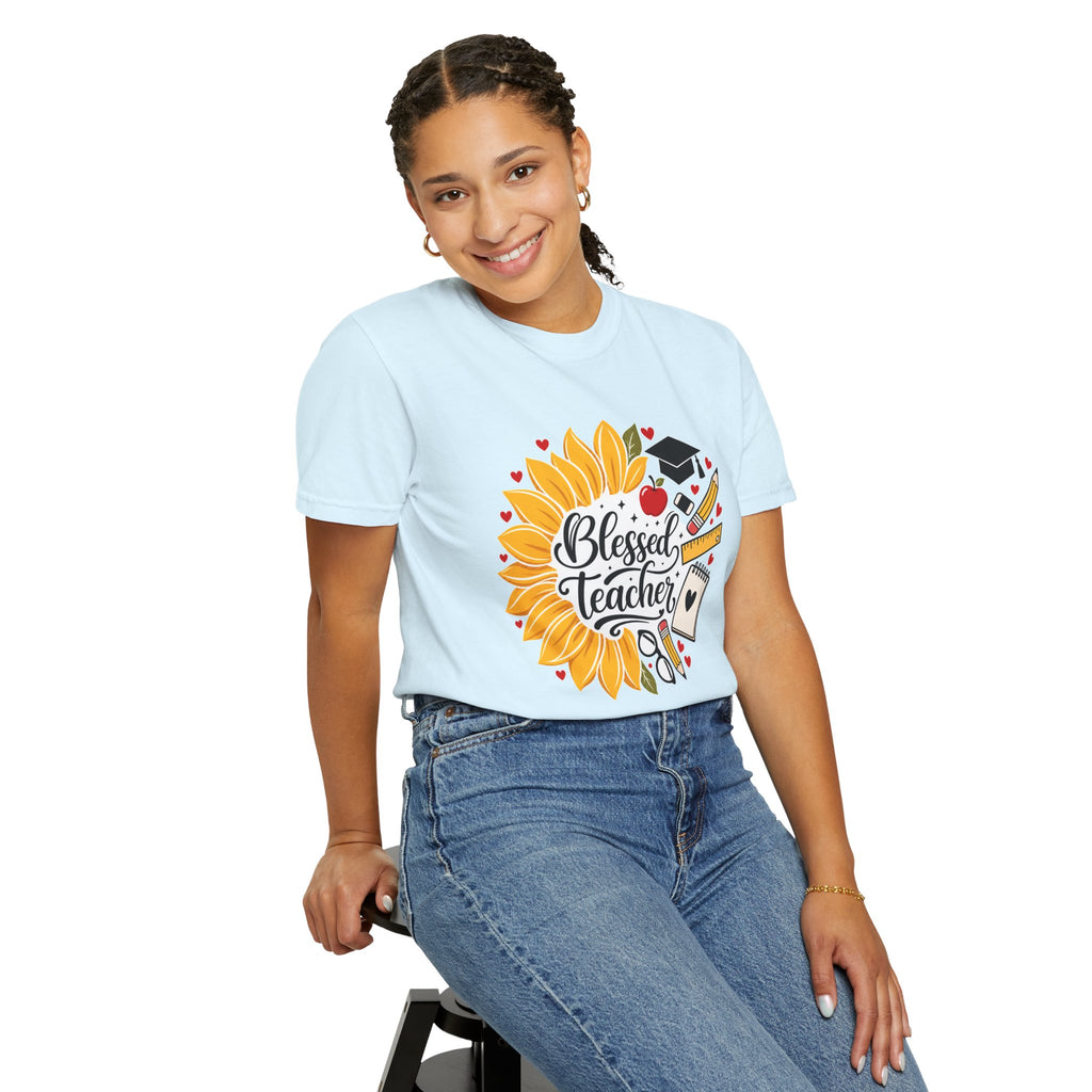 Blessed Teacher Heavyweight Tee 🌻📚✏️