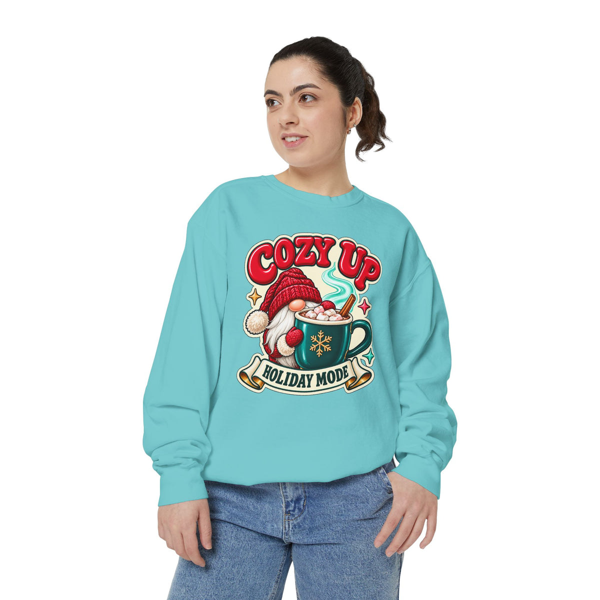Cozy Up Christmas Mode Gnome Cocoa Sweatshirt