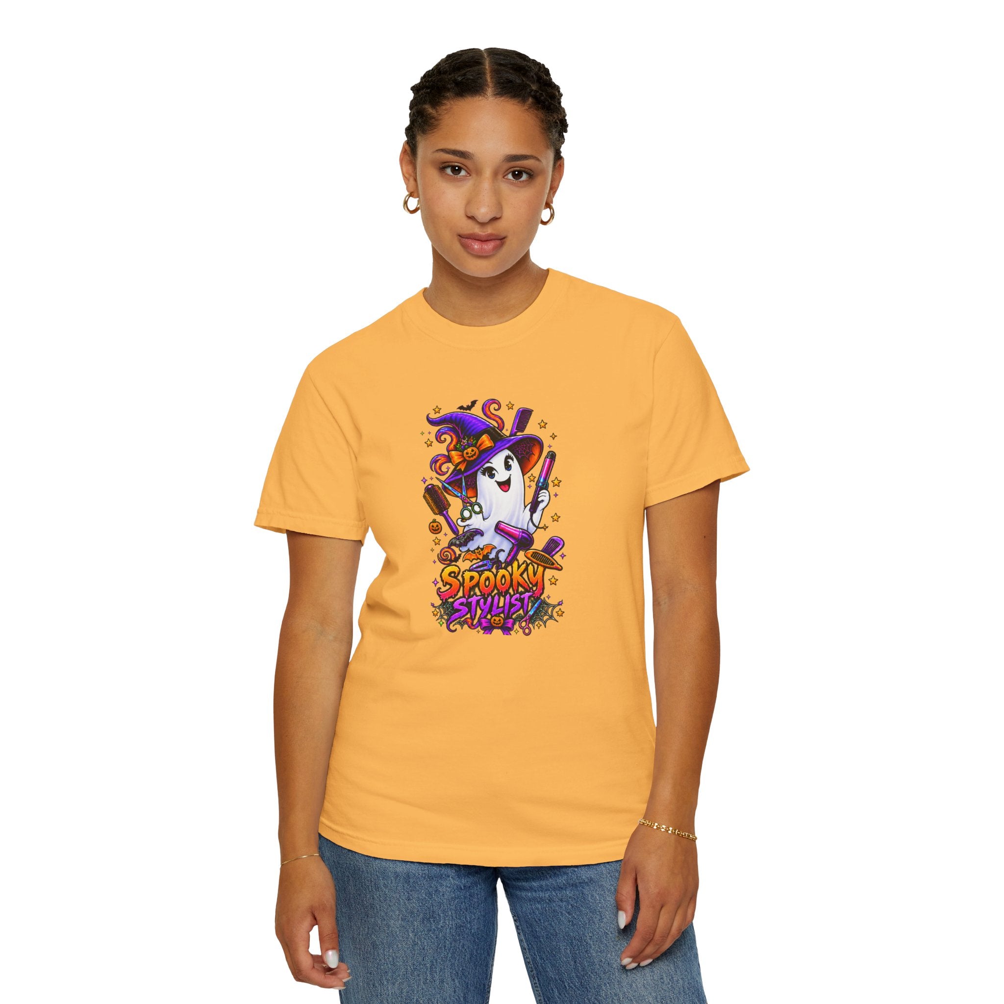 Spooky Stylist Halloween Tee – Adult Unisex Beauty Salon Party Shirt