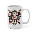 Baseball Mom Heart and Bats Mug — Gift for Baseball Moms, Mom Coffee Cup