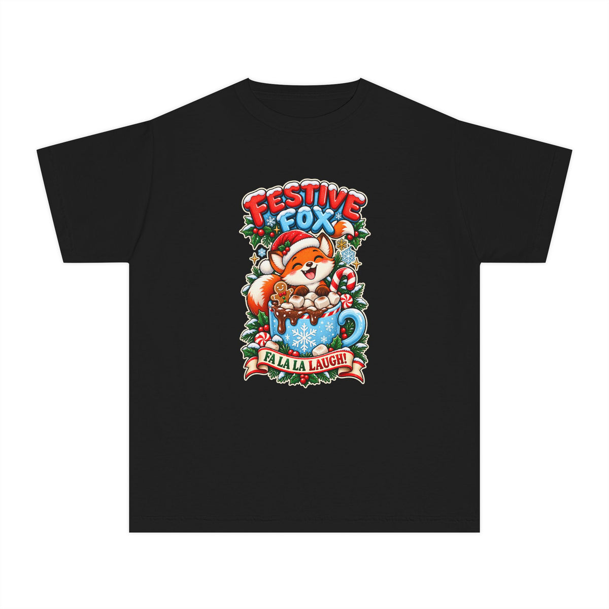 Festive Fox “Fala La Laugh!” Youth Christmas Tee