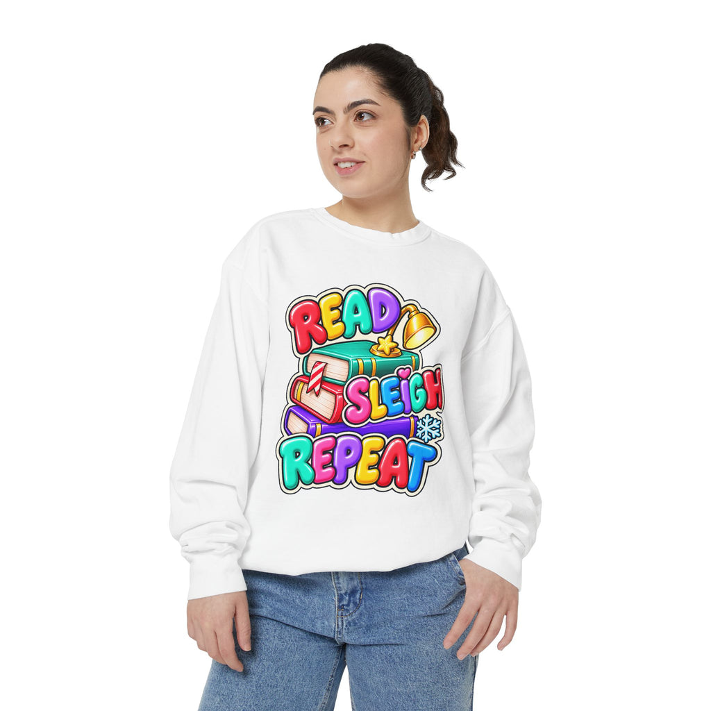 Read, Sleigh, Repeat Christmas Sweatshirt 📚🔔❄️