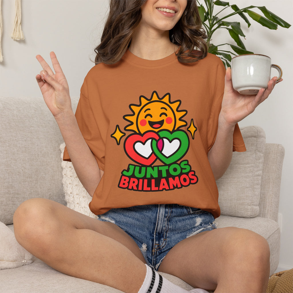 Juntos Brillamos Latino Heritage Heavyweight Tee ☀️❤️