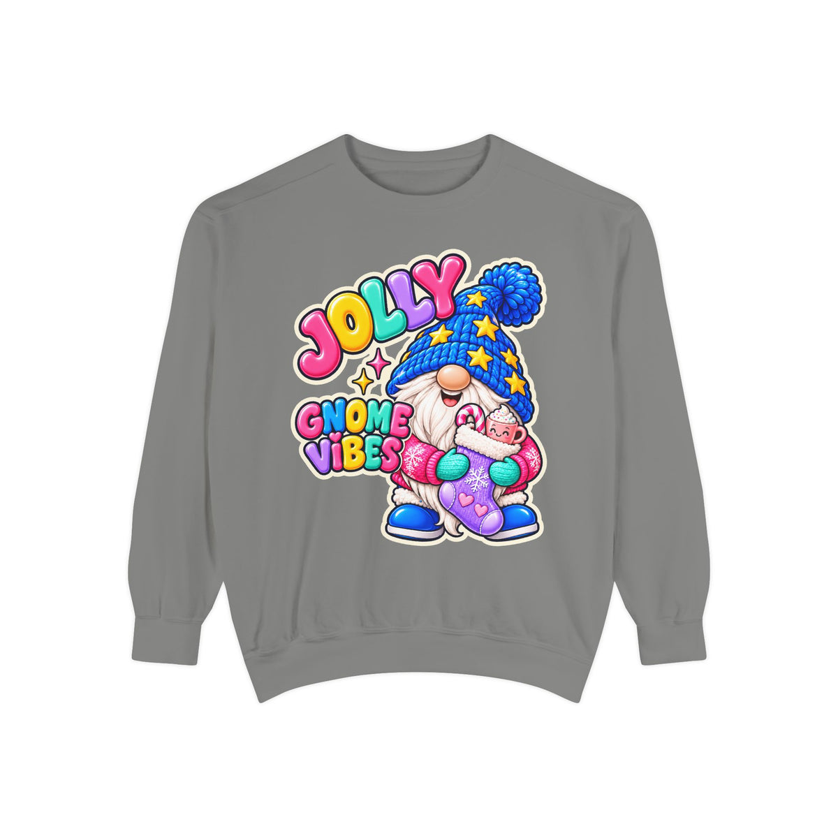 Jolly Gnome Vibes Christmas Sweatshirt