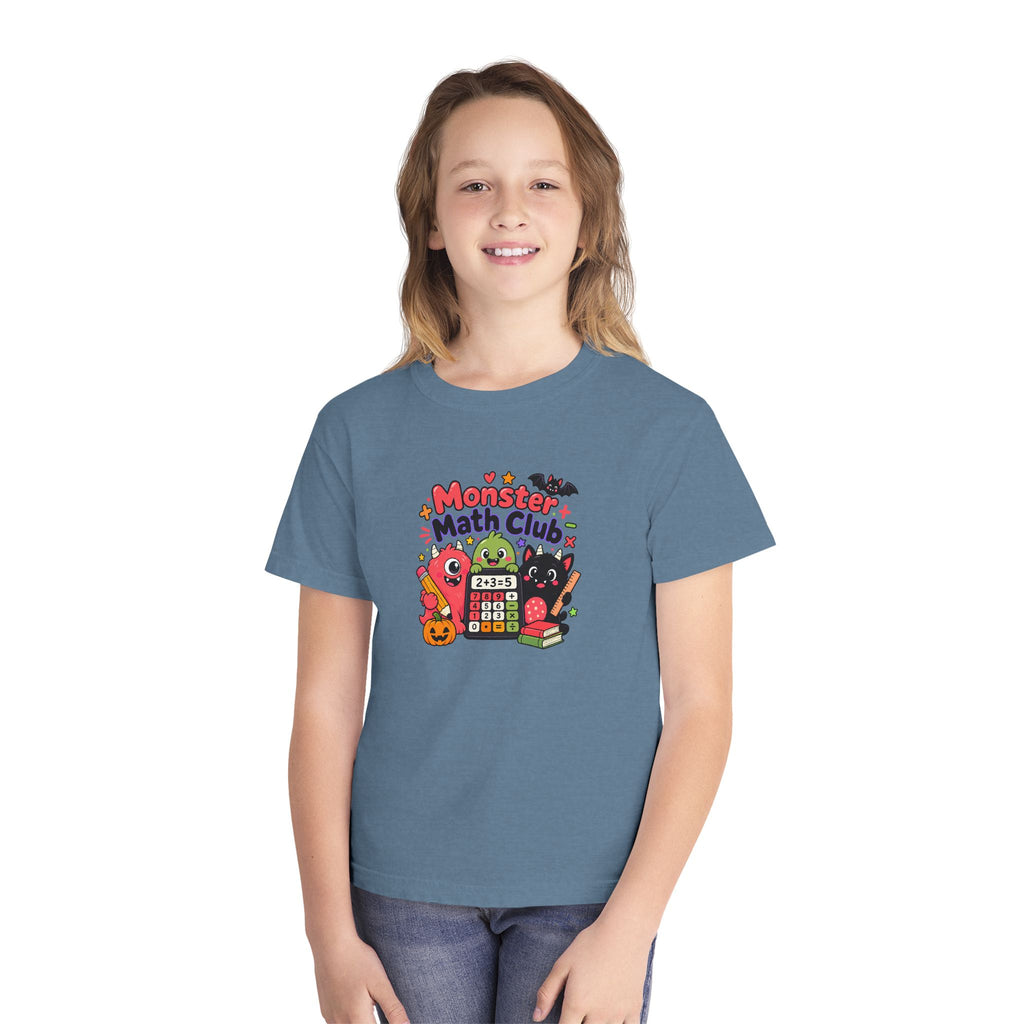 🎃 Monster Math Club Halloween Youth Retro Tee 🧮👻