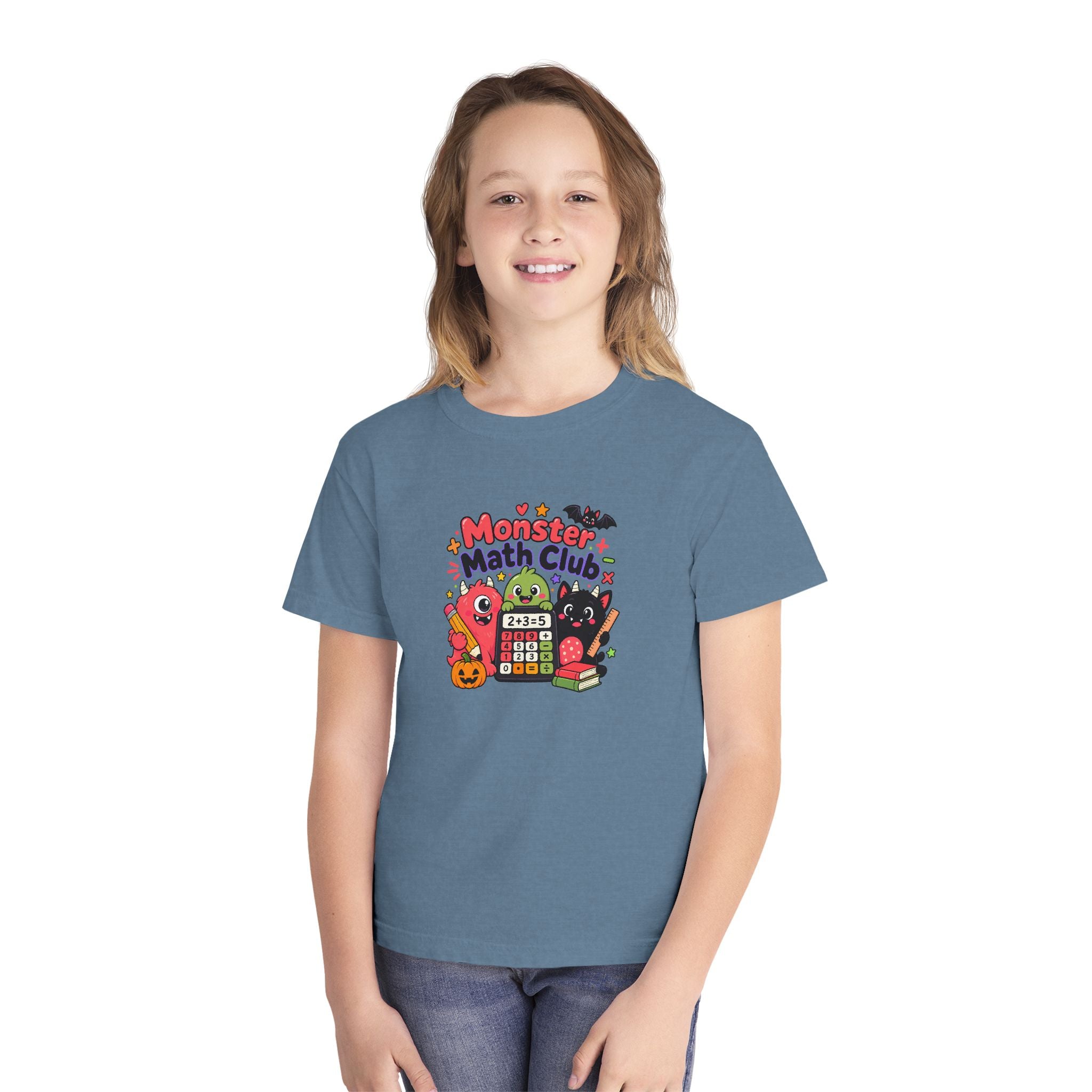 🎃 Monster Math Club Halloween Youth Retro Tee 🧮👻