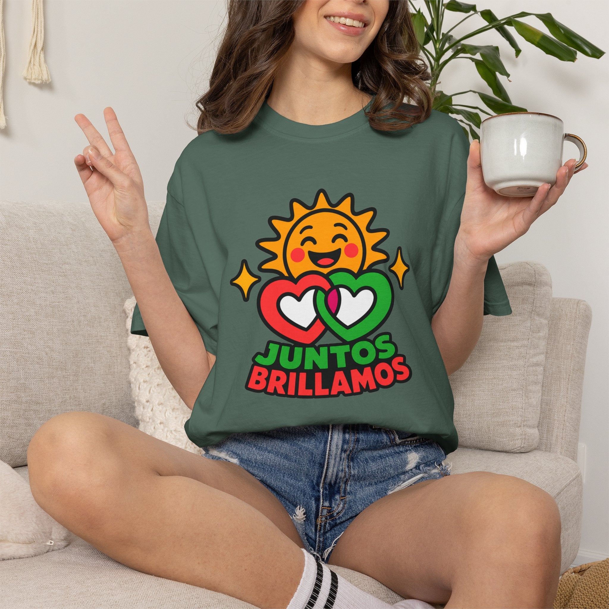 Juntos Brillamos Latino Heritage Heavyweight Tee ☀️❤️