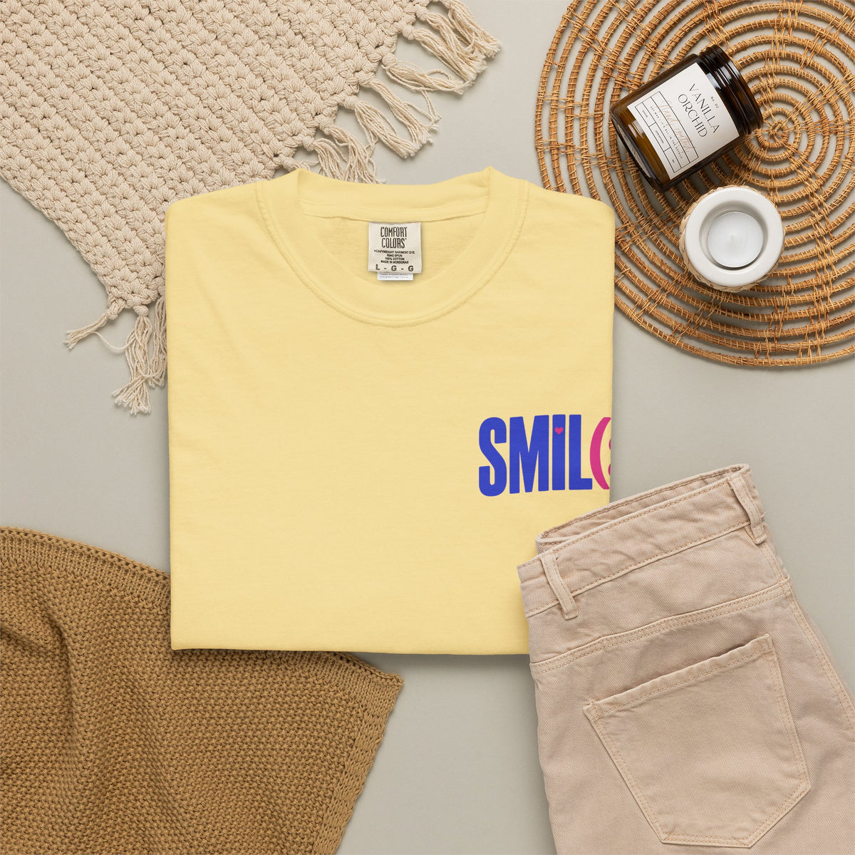 SMIL(: It’s Free Garment-Dyed Graphic Tee