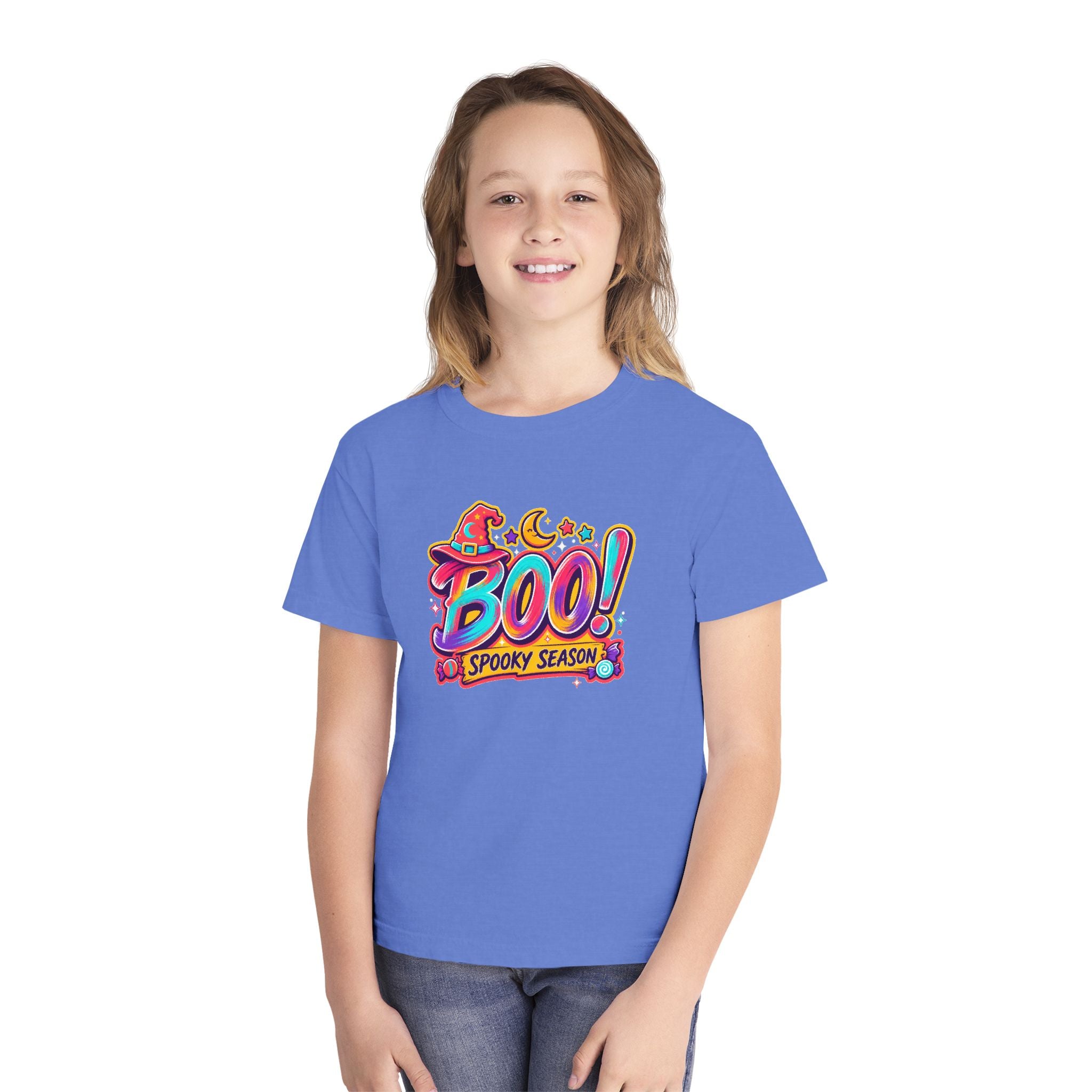 🎃 BOO! Spooky Season Youth Retro Tee ✨