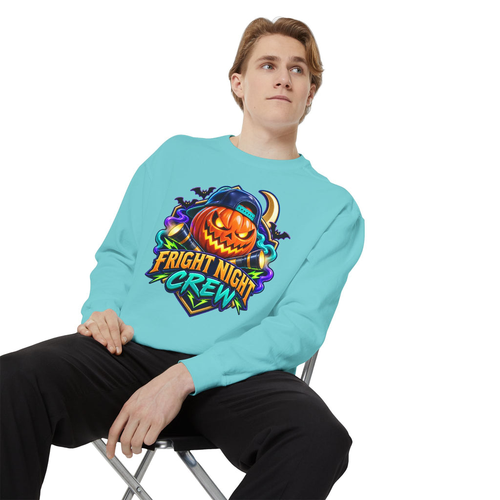 Fright Night Crew Halloween Sweatshirt 🎃 | Pumpkin Halloween Pullover