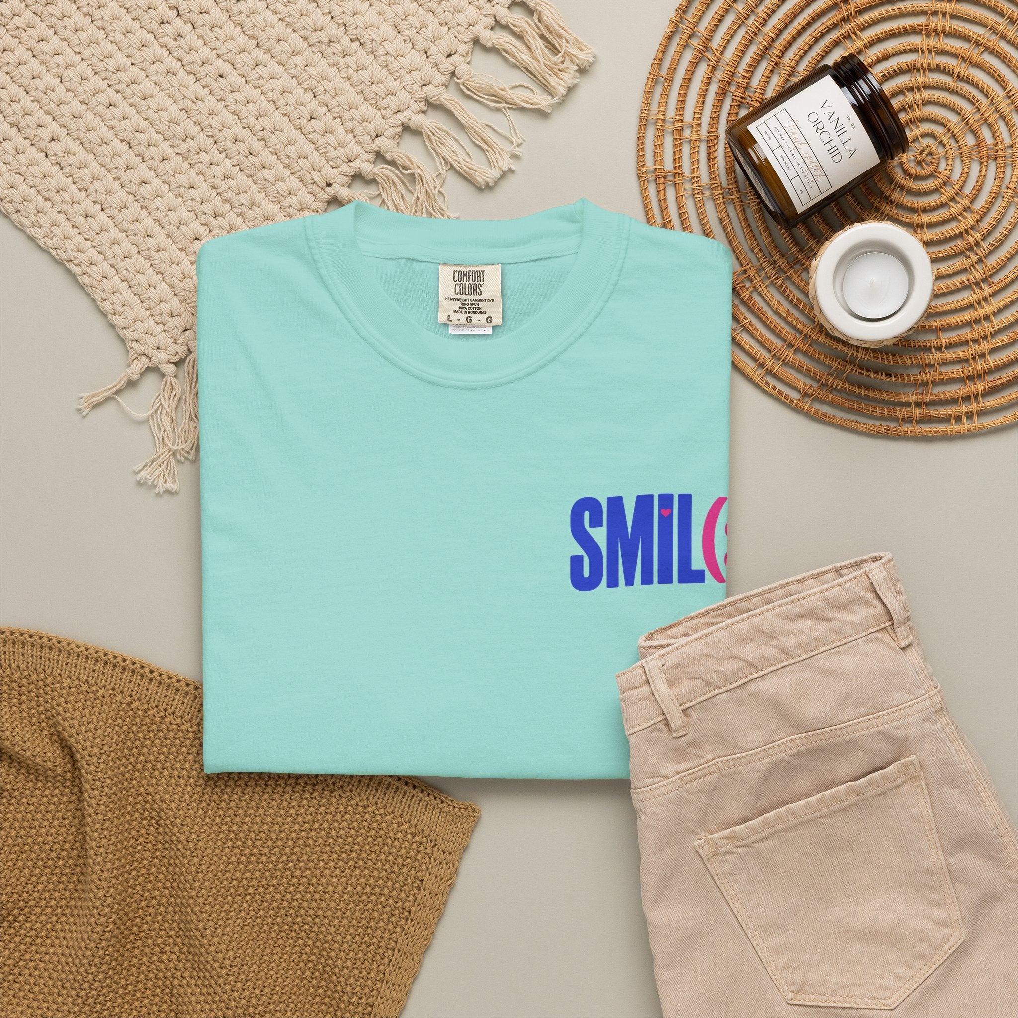 SMIL(: It’s Free Garment-Dyed Graphic Tee
