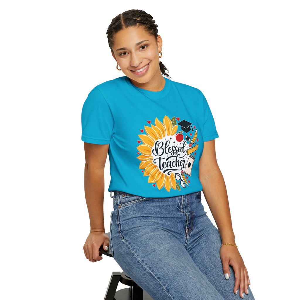 Blessed Teacher Heavyweight Tee 🌻📚✏️