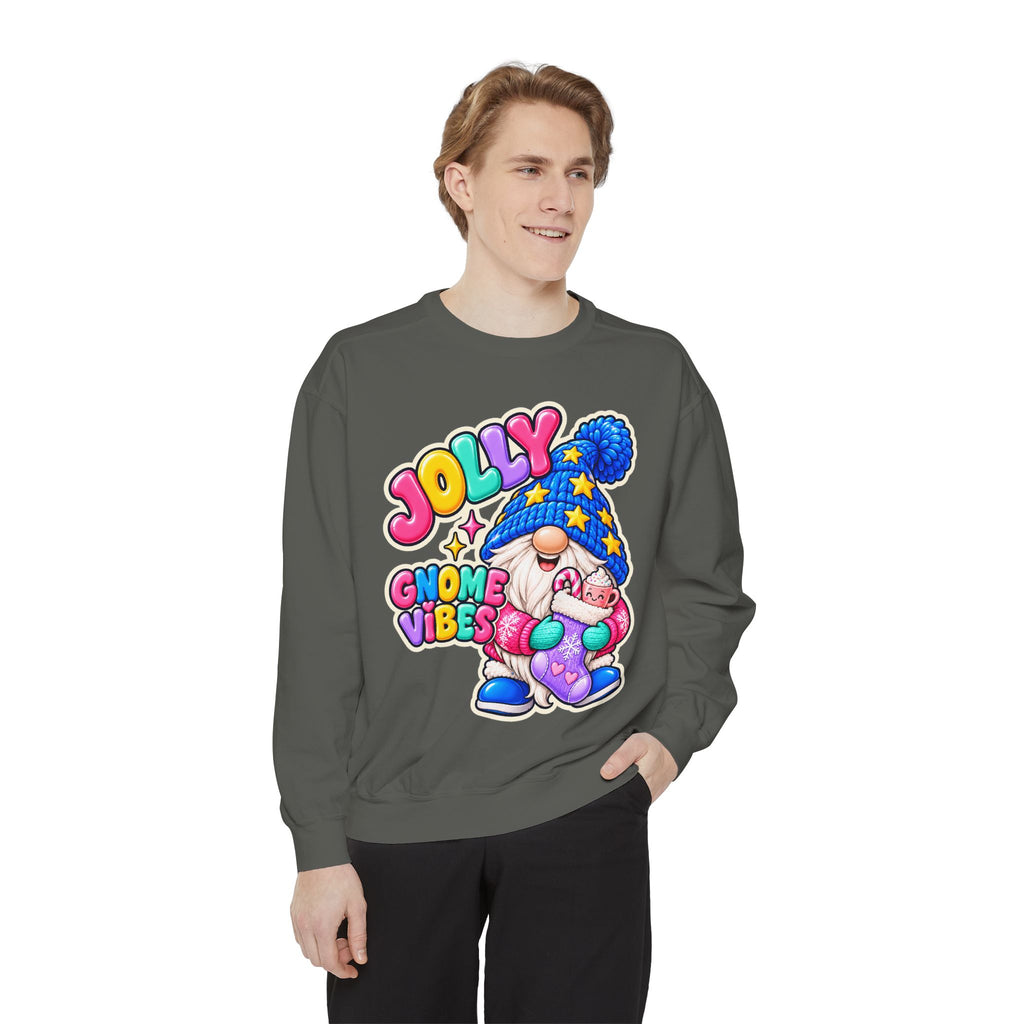 Jolly Gnome Vibes Christmas Sweatshirt