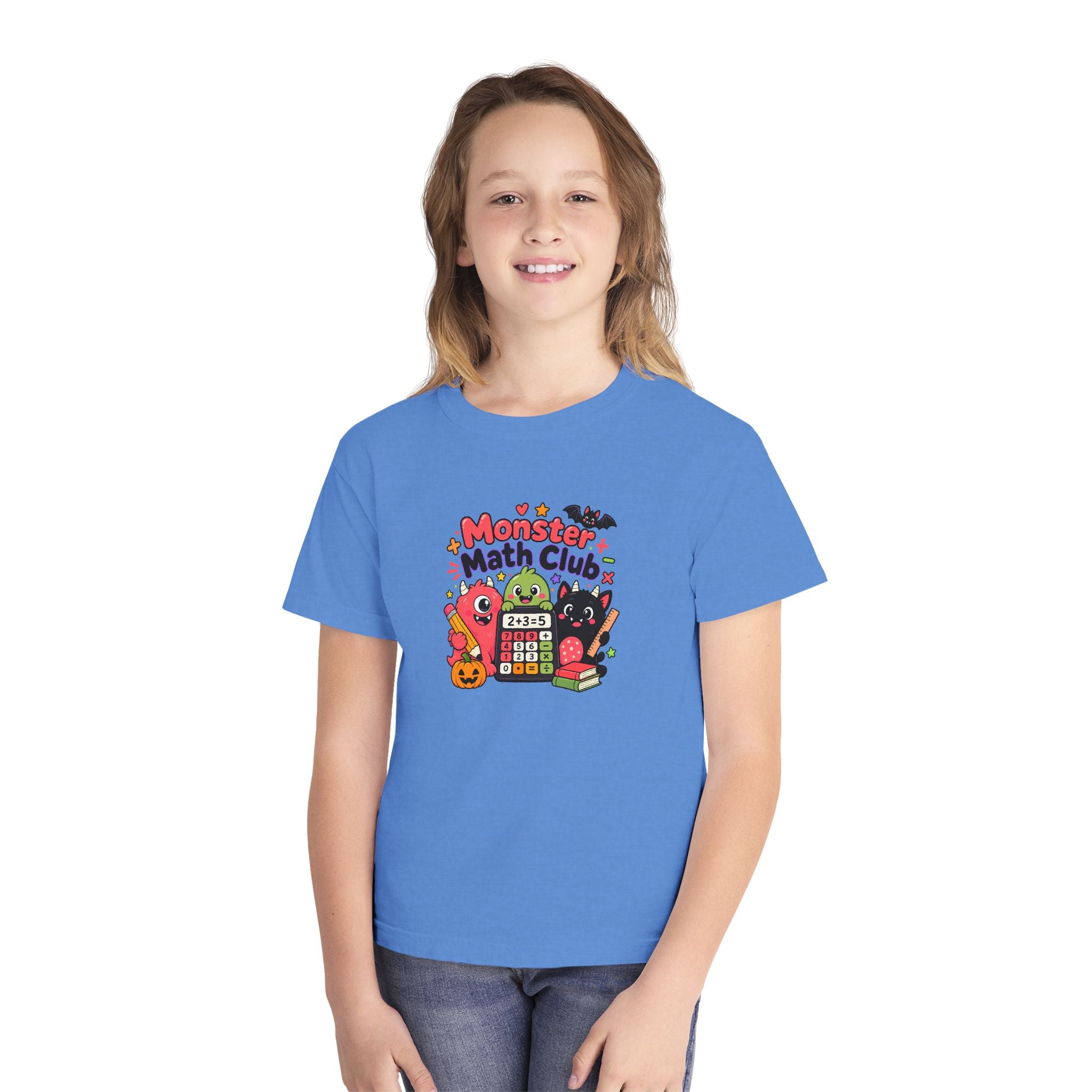 🎃 Monster Math Club Halloween Youth Retro Tee 🧮👻