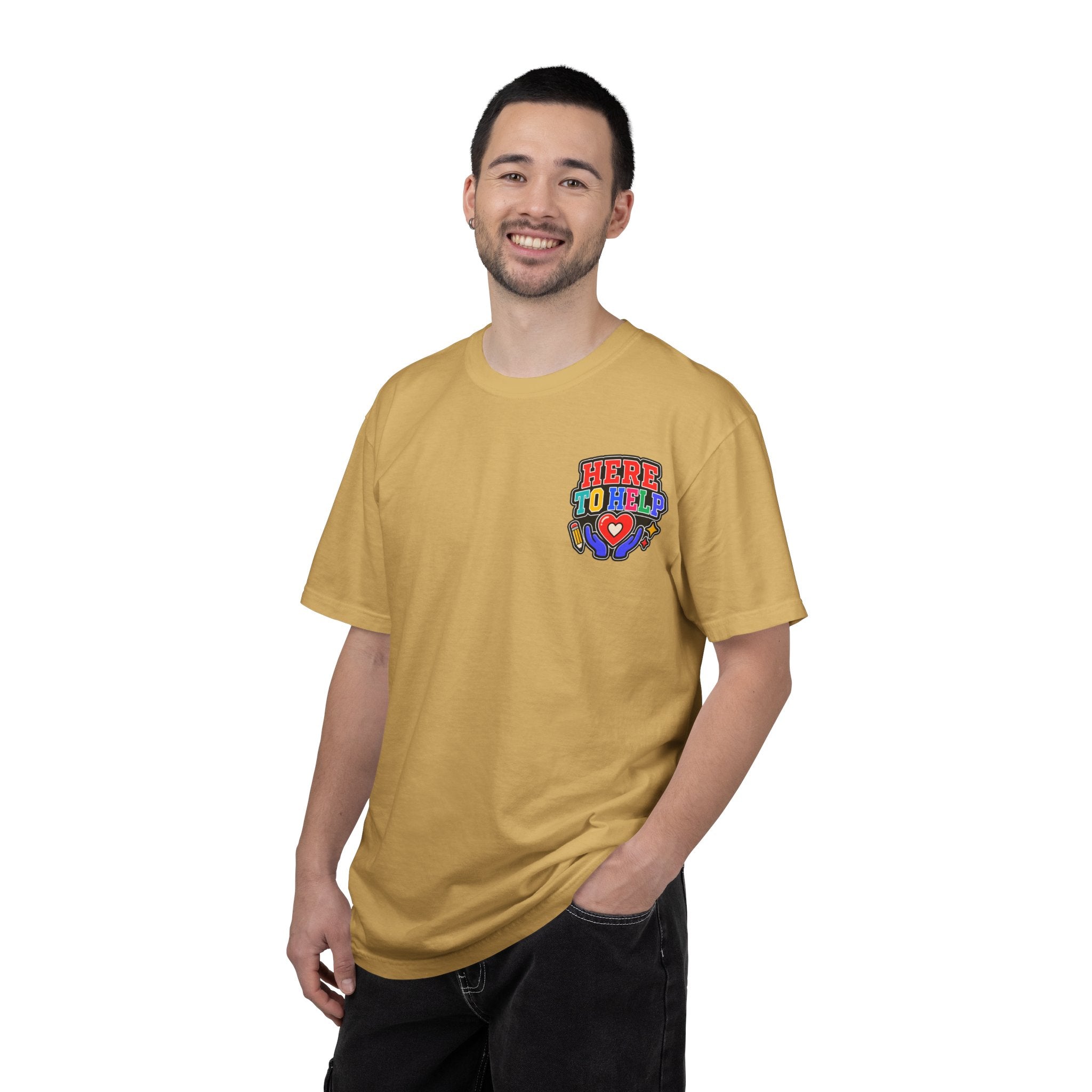 Here to Help School Support Staff Comfort Colors® Tee 🍎✏️