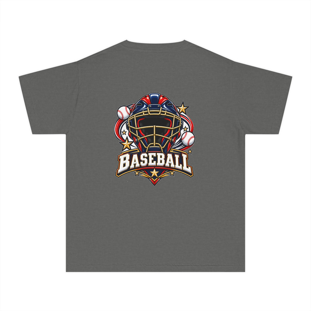 Baseball Catcher Mask Youth Tee — Patriotic Baseball Graphic T‑Shirt  ⚾