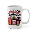 Monster Math Club Mug - Cute Halloween Math Coffee Cup - Funny Teacher Gift for Students, Math Lovers and Classroom Friends