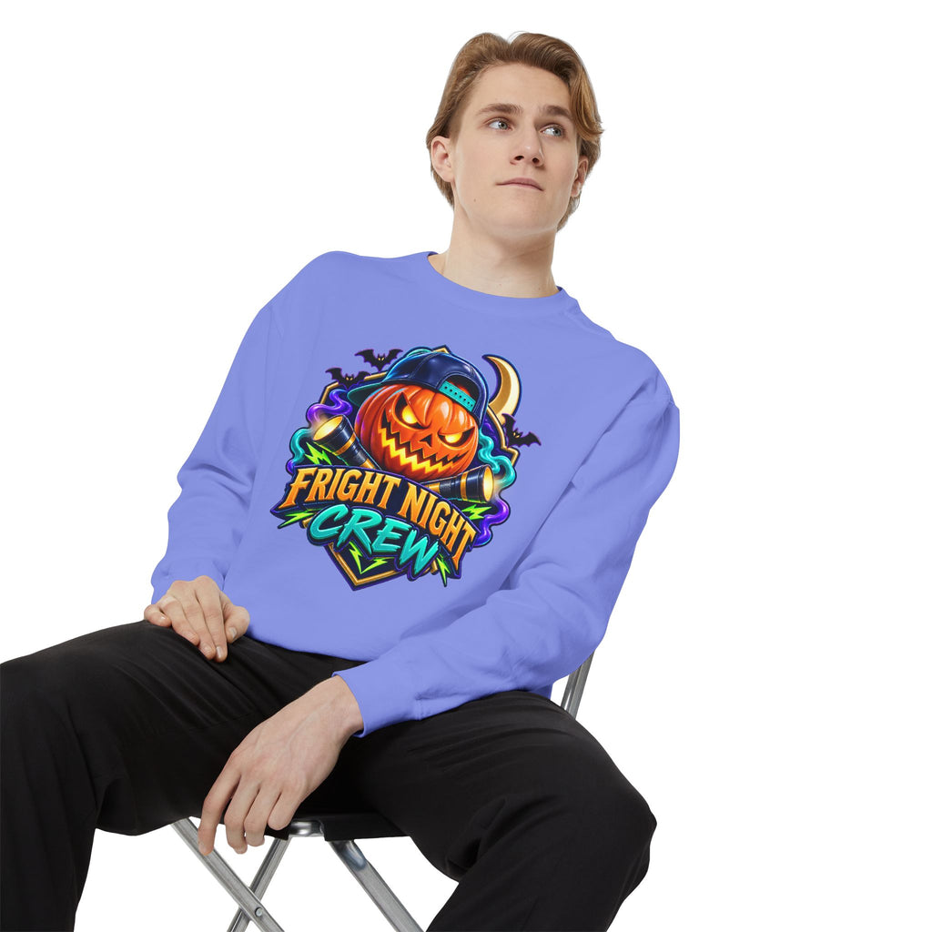 Fright Night Crew Halloween Sweatshirt 🎃 | Pumpkin Halloween Pullover