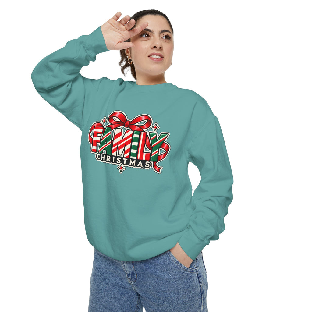 Family Christmas Candy Cane Holiday Sweatshirt