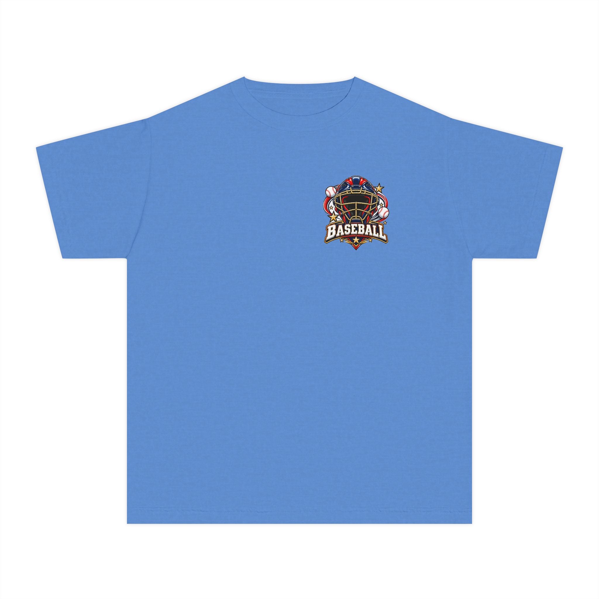 Baseball Catcher Mask Youth Tee — Patriotic Baseball Graphic T‑Shirt  ⚾