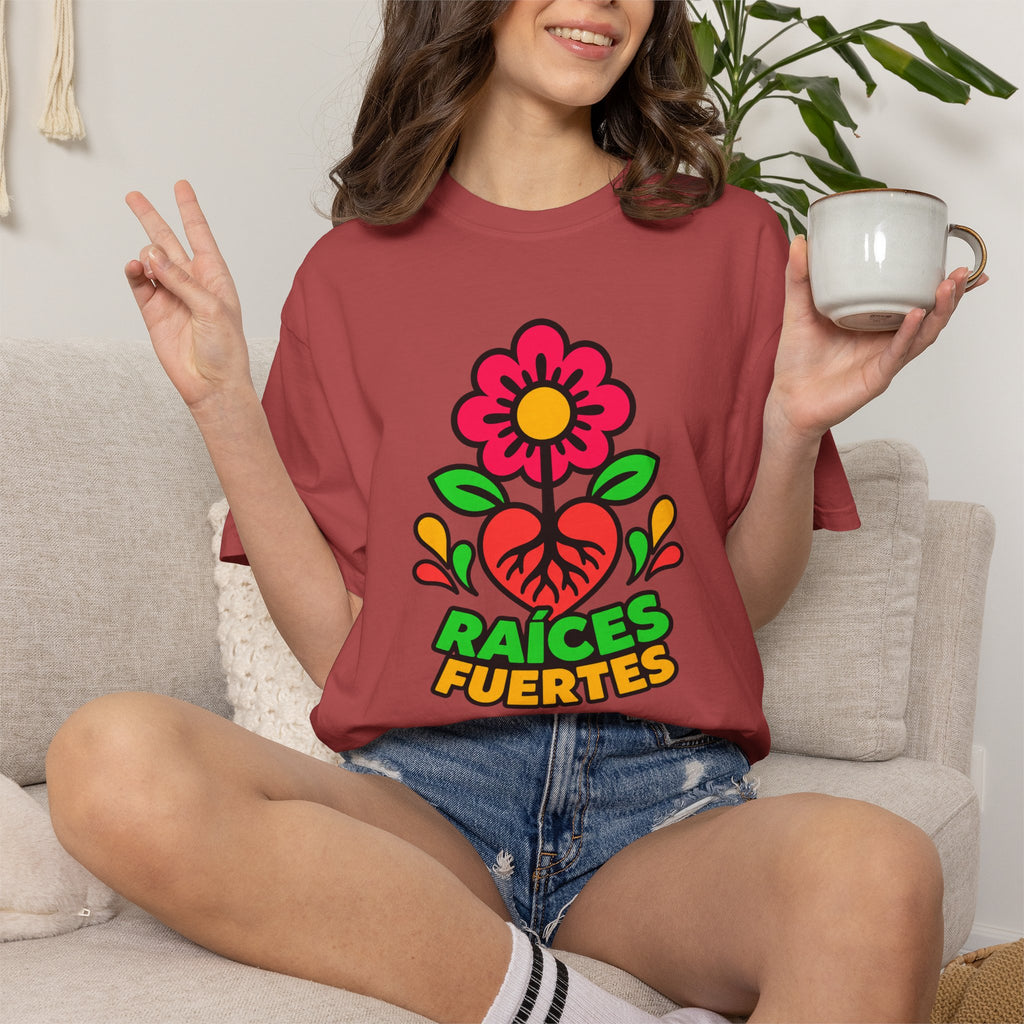 Raíces Fuertes Latino Heritage Heavyweight Tee 🌺❤️