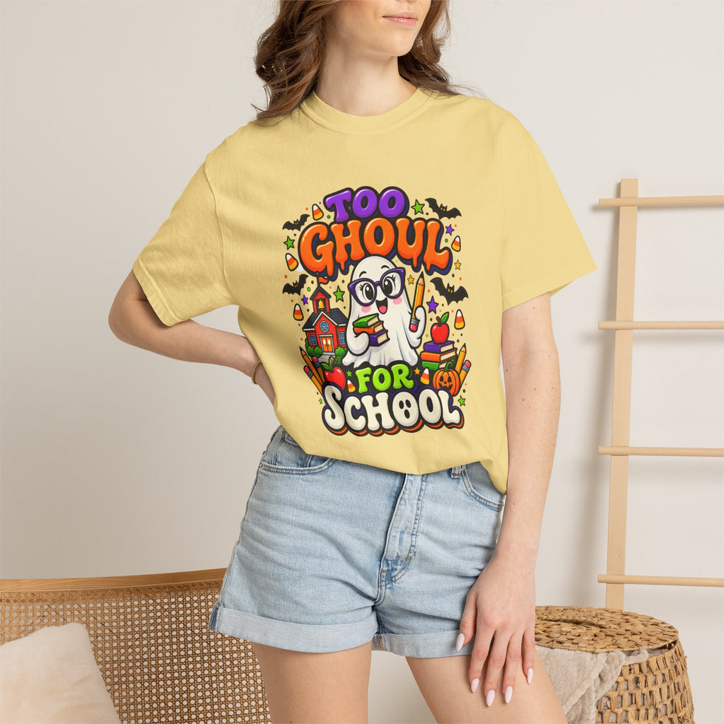 Too Ghoul for School T-Shirt — Cute Halloween Ghost Back-to-School Tee