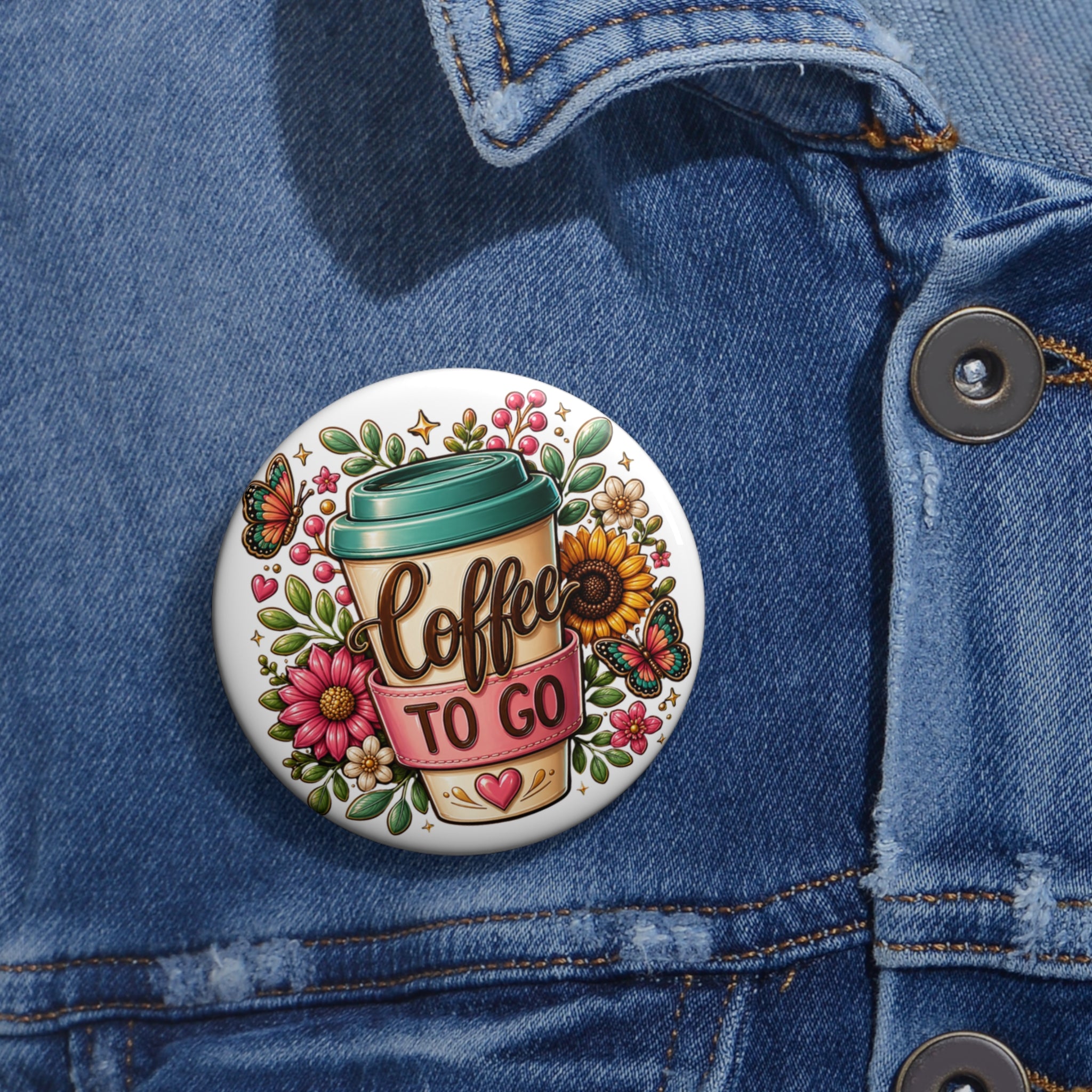 Coffee To Go – Be Kind and Caffeine Lover Pin