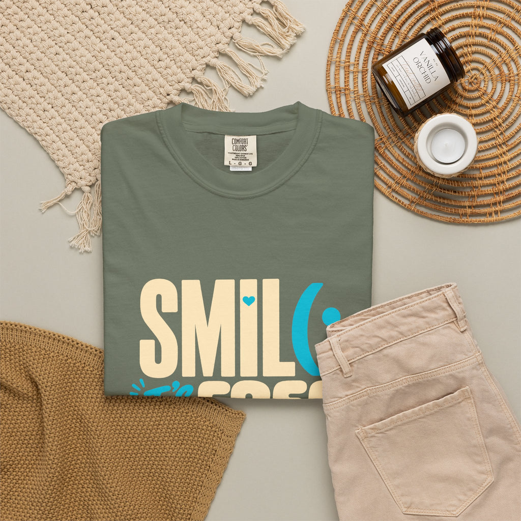 SMIL(: It’s Free Garment-Dyed Graphic Tee