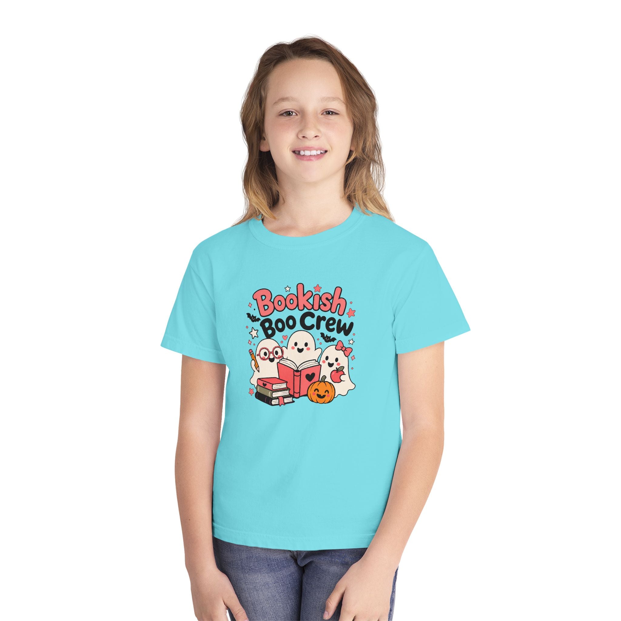 Bookish Boo Crew Youth Halloween Tee 📚👻