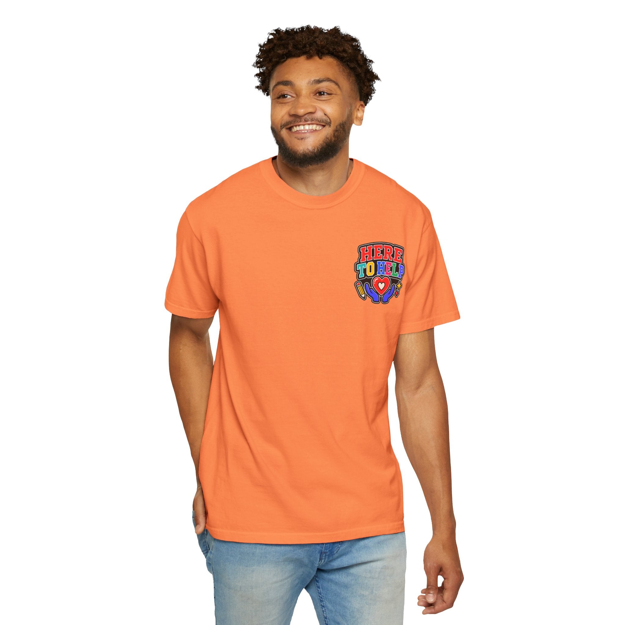 Here to Help School Support Staff Comfort Colors® Tee 🍎✏️