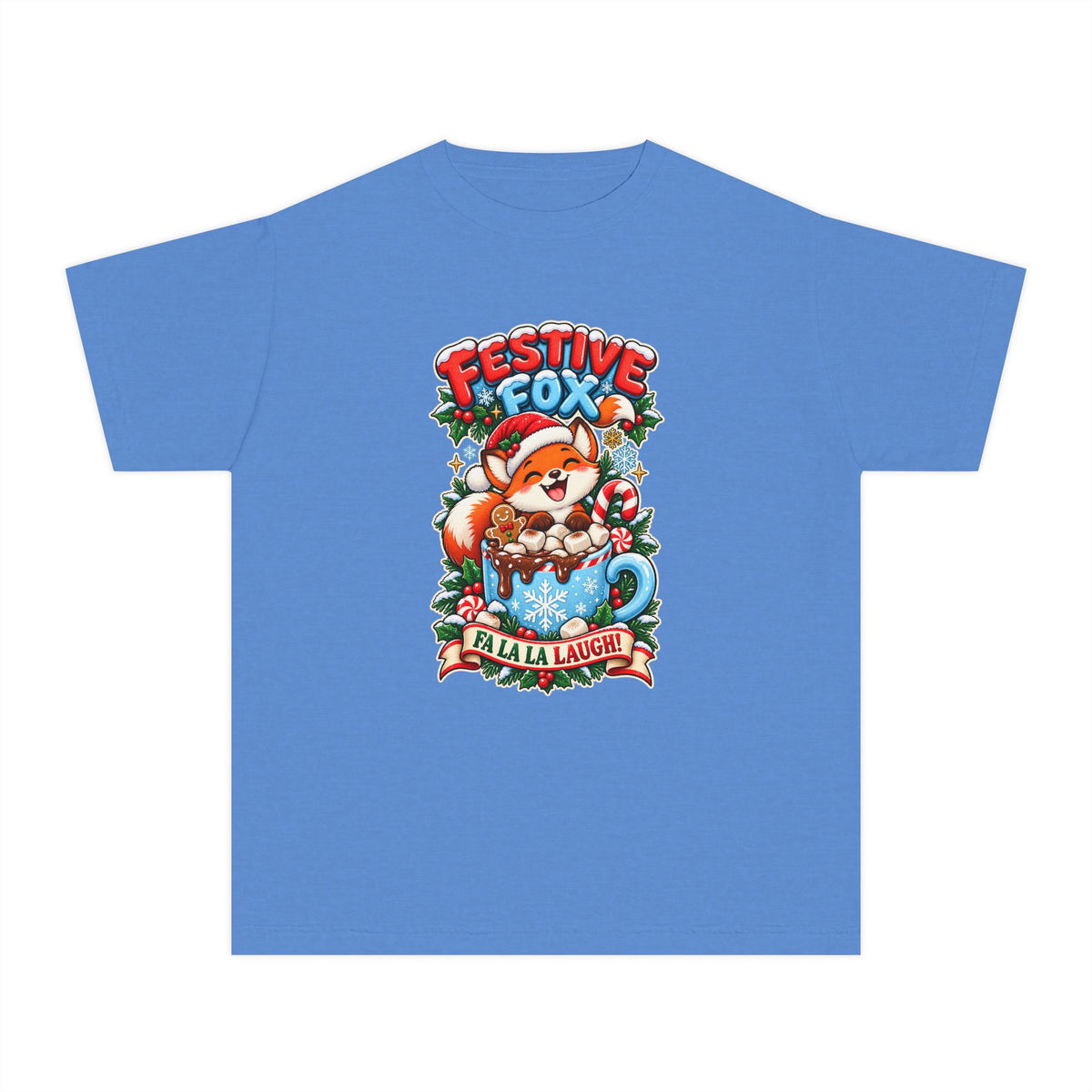 Festive Fox “Fala La Laugh!” Youth Christmas Tee