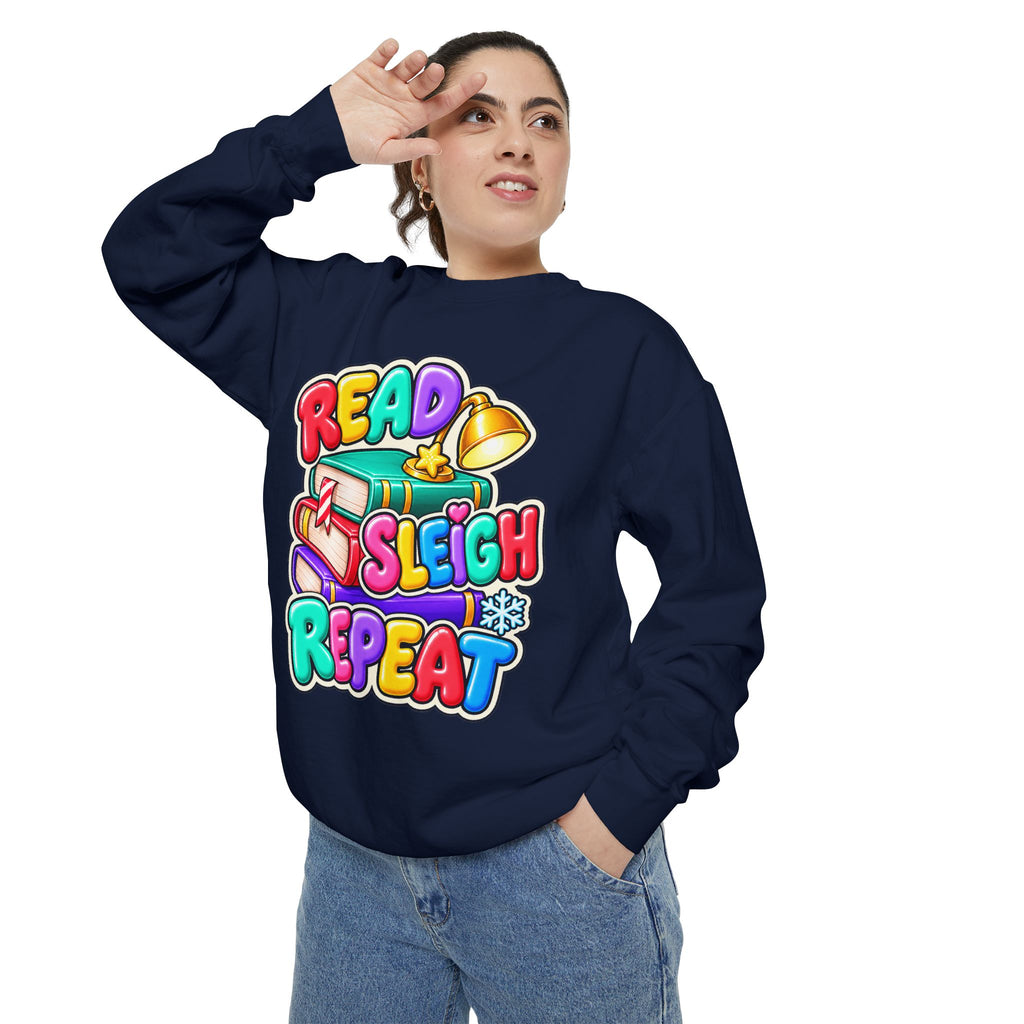 Read, Sleigh, Repeat Christmas Sweatshirt 📚🔔❄️
