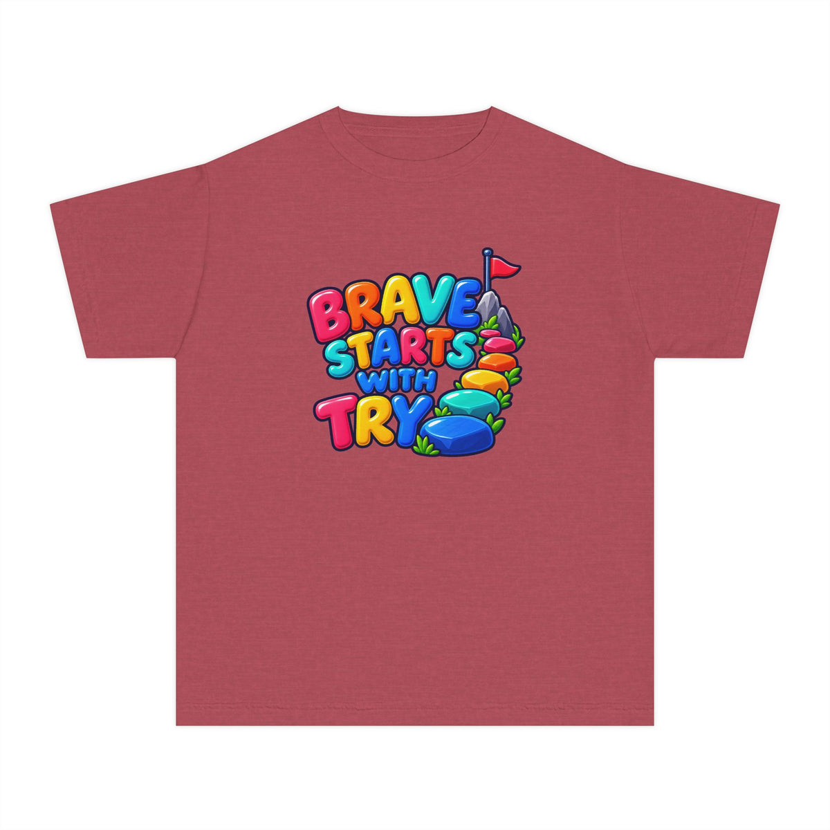 🏔️ Brave Starts With Try Youth Tee