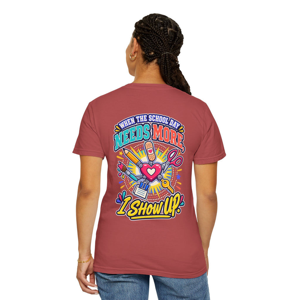 Here to Help School Support Staff Comfort Colors® Tee 🍎✏️