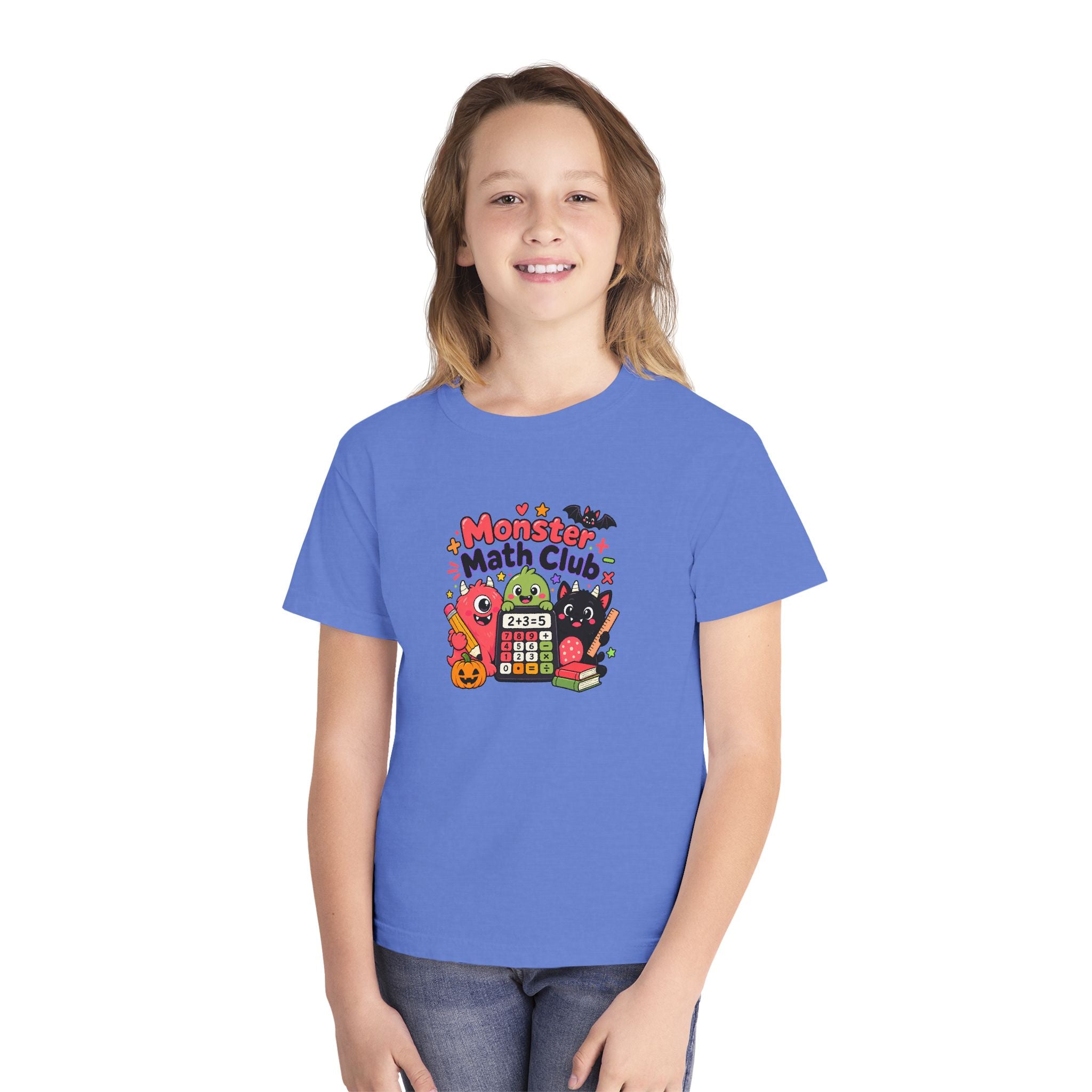 🎃 Monster Math Club Halloween Youth Retro Tee 🧮👻