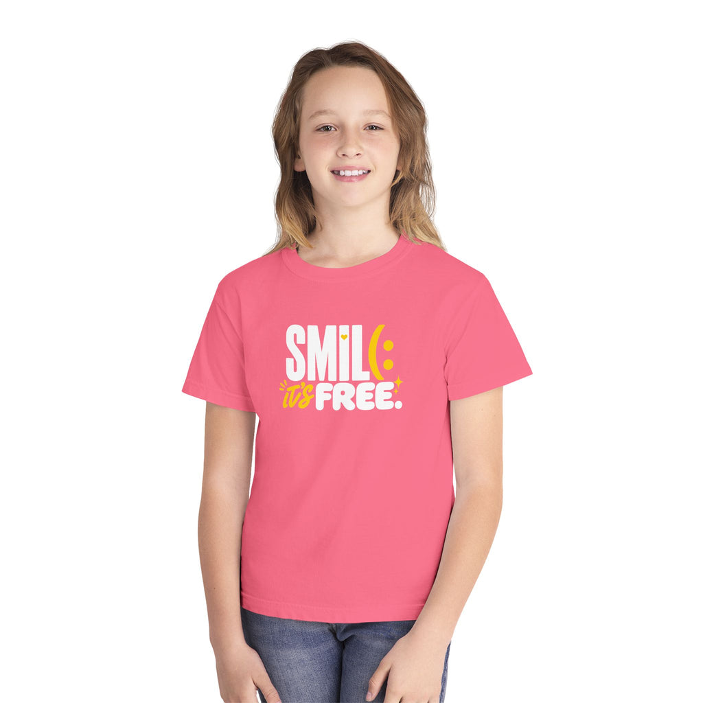 SMILE IT’S FREE! Youth Garment-Dyed Tee