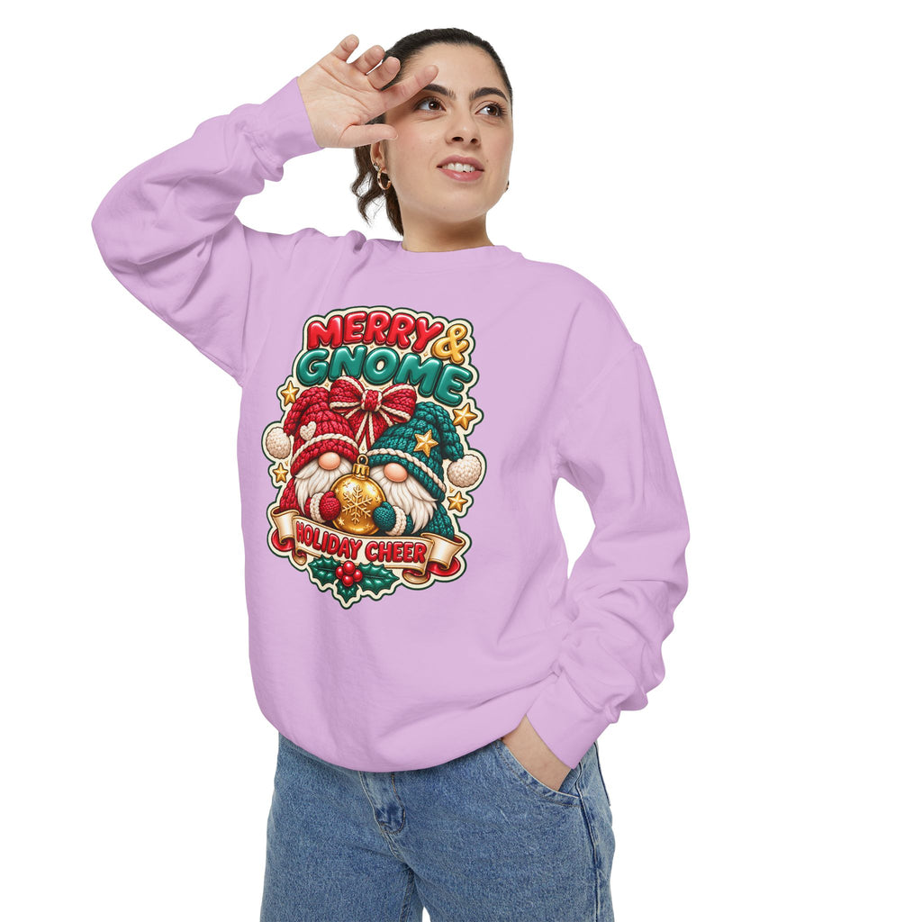Merry and Gnome Holiday Cheer Sweatshirt — Cute Christmas Design