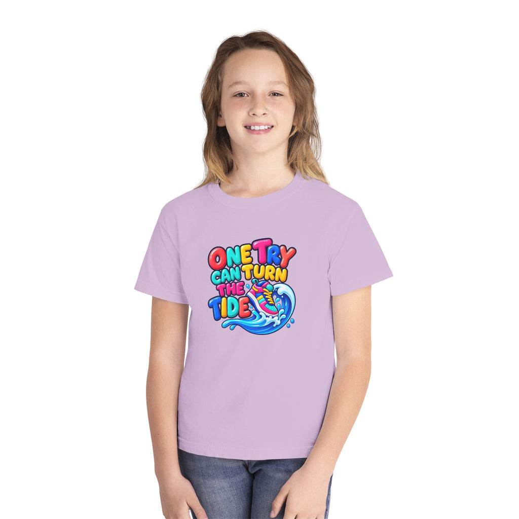 🌊 One Try Can Turn the Tide Colorful Motivational Tee