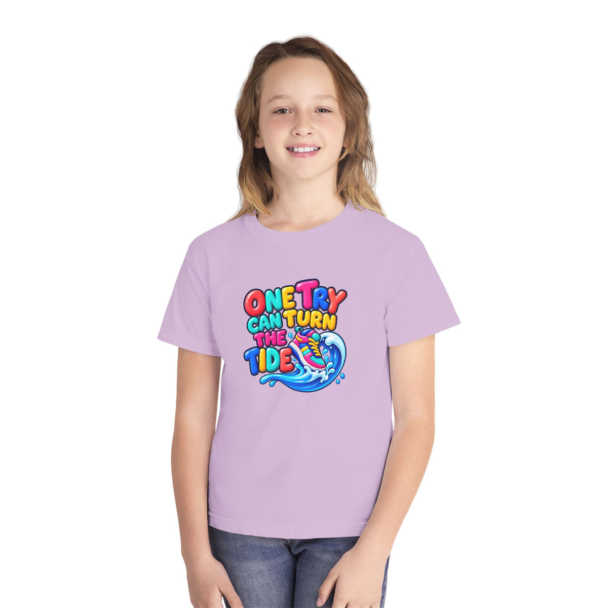 🌊 One Try Can Turn the Tide Colorful Motivational Tee