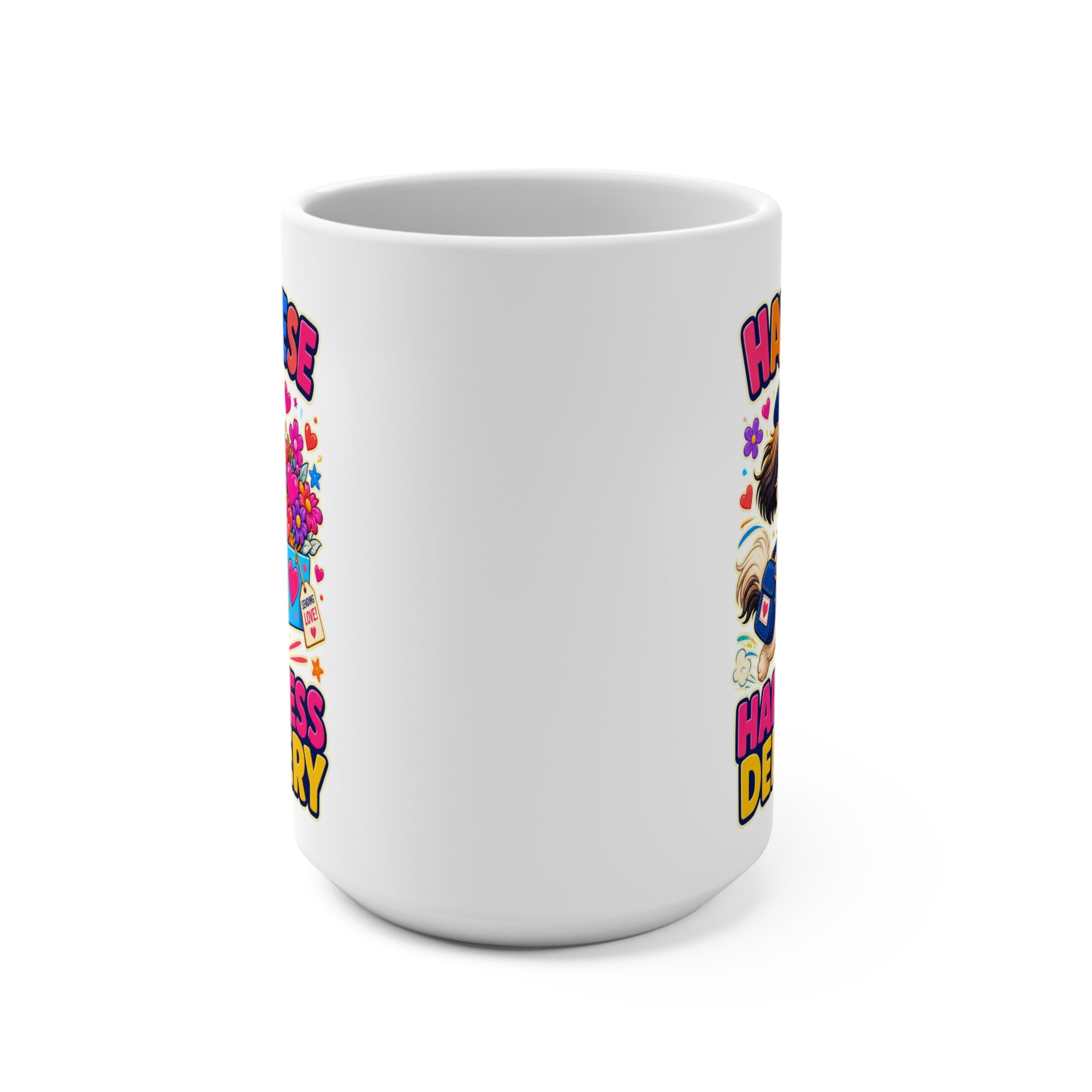 Havanese Happiness Delivery Mug - Cute Havanese Dog Coffee Cup - Colorful Gift for Dog Moms, Dads and Pet Lovers