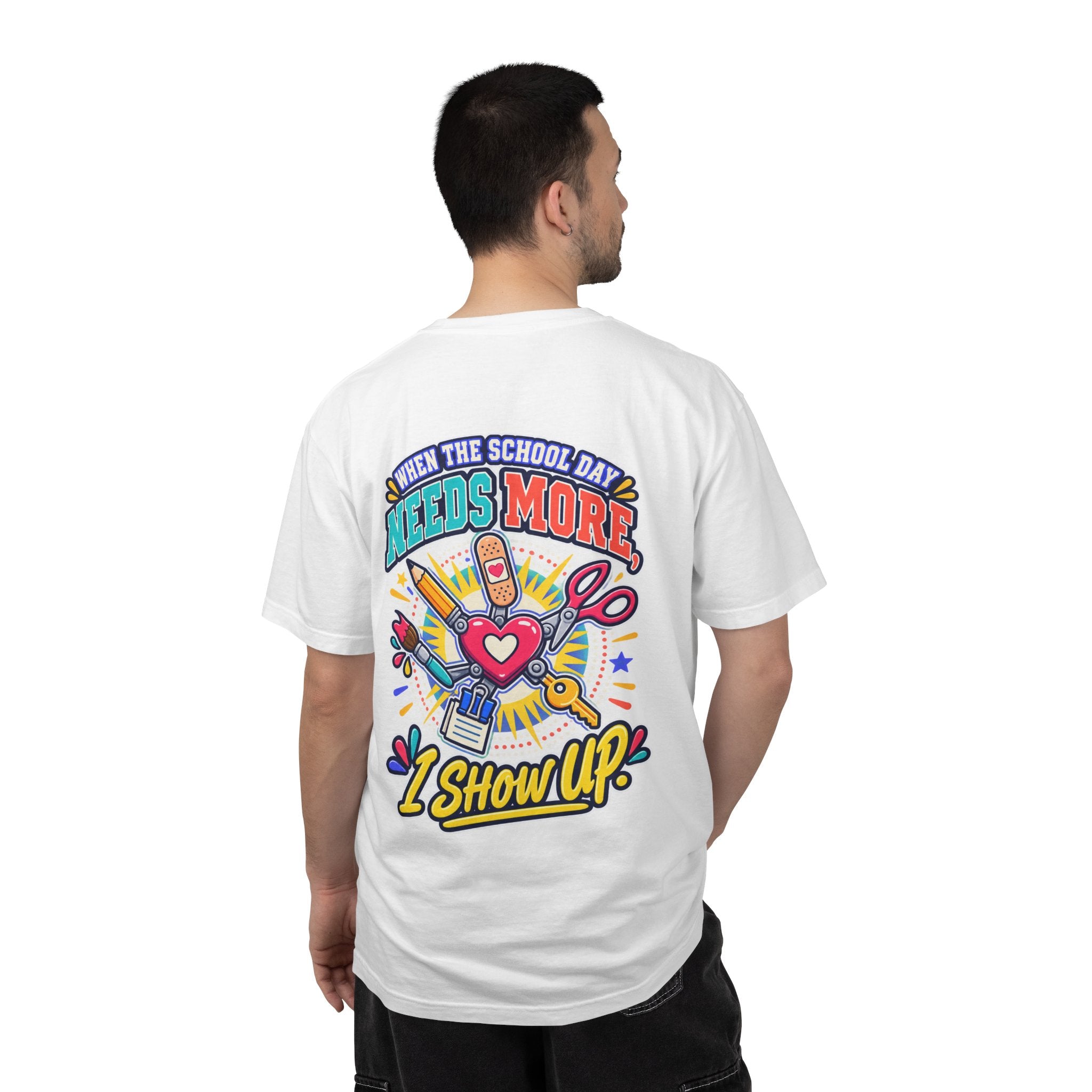 Here to Help School Support Staff Comfort Colors® Tee 🍎✏️