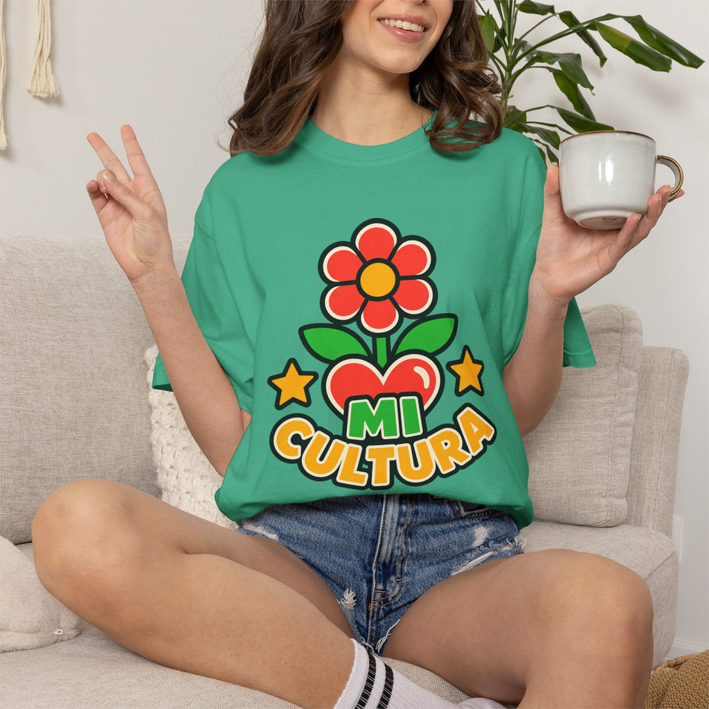 Mi Cultura Latino Heritage Heavyweight Tee 🌺❤️