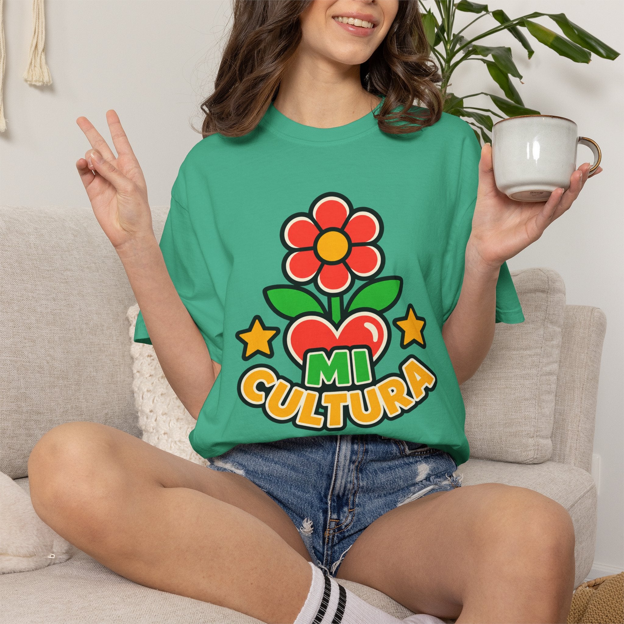 Mi Cultura Latino Heritage Heavyweight Tee 🌺❤️