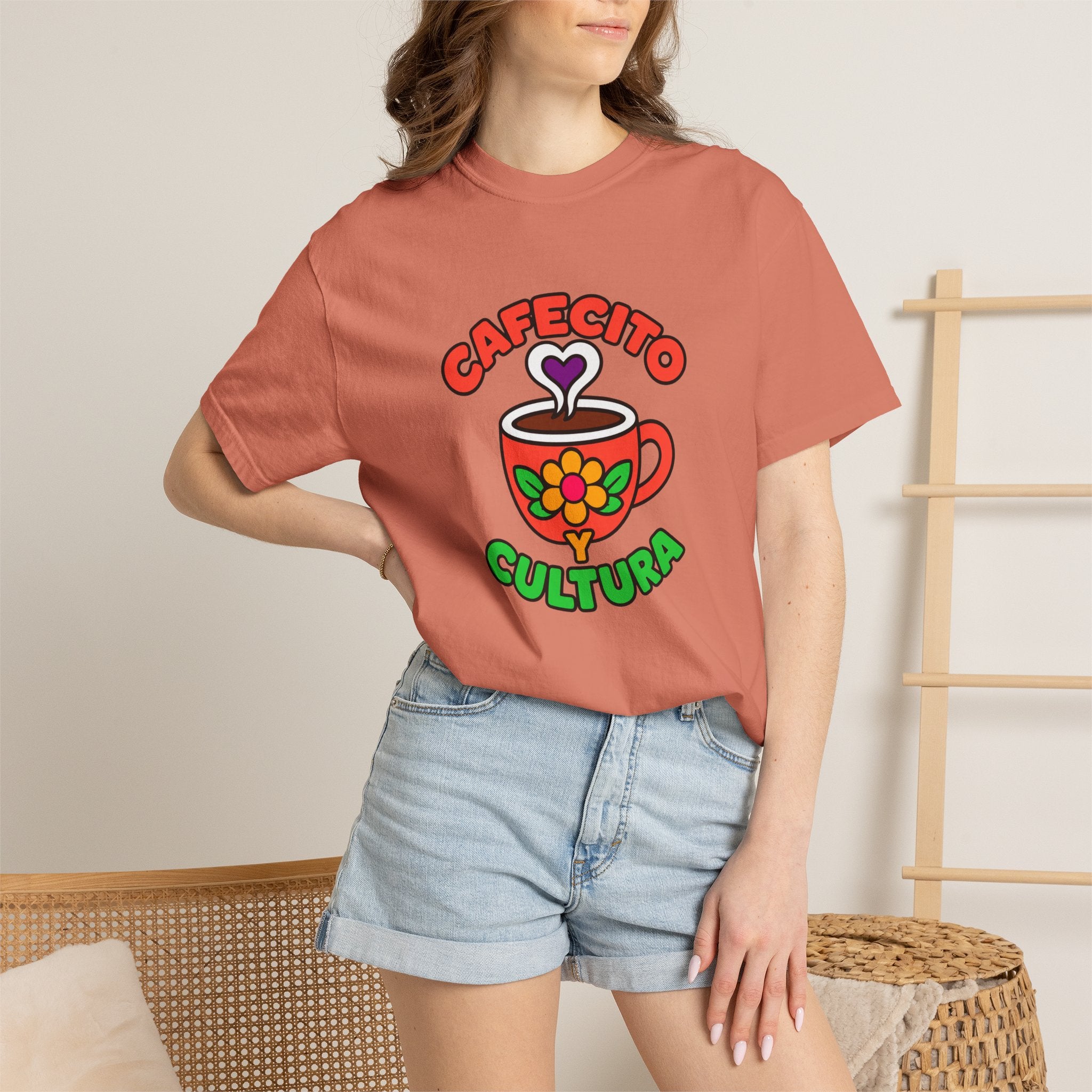 Cafecito Y Cultura Heavyweight Tee ☕🌼