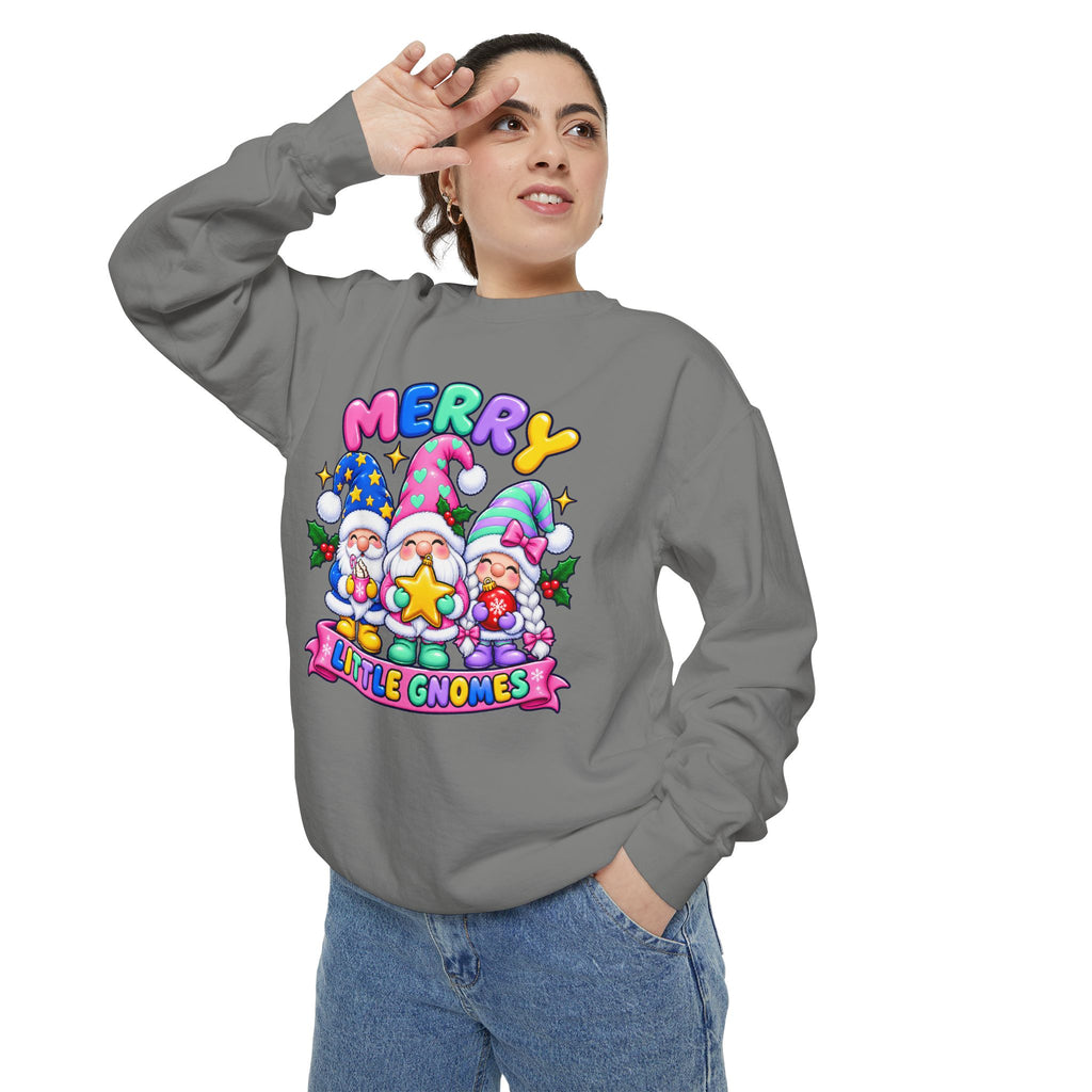 Merry Little Gnomes Sweatshirt Cute Christmas Holiday Crewneck