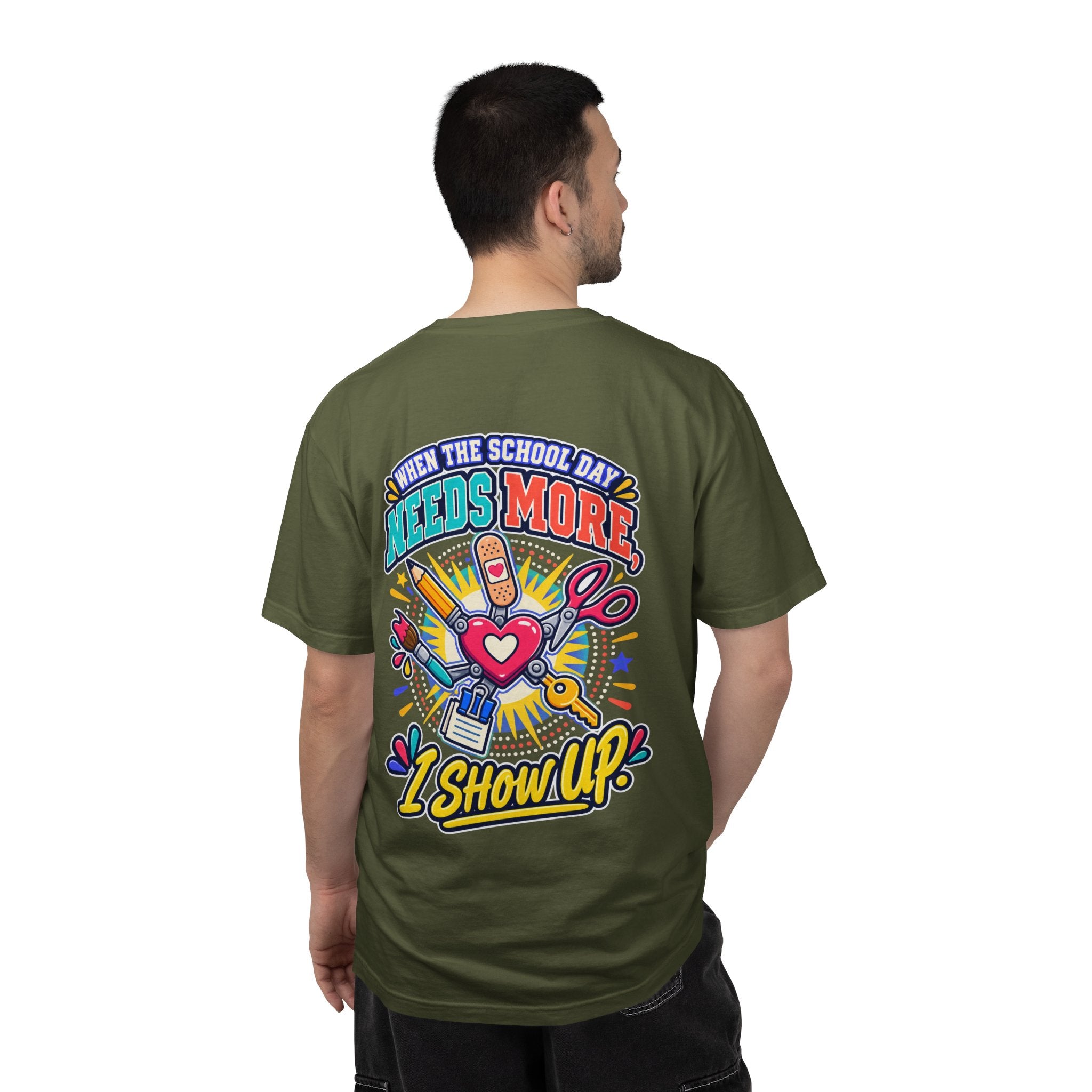 Here to Help School Support Staff Comfort Colors® Tee 🍎✏️