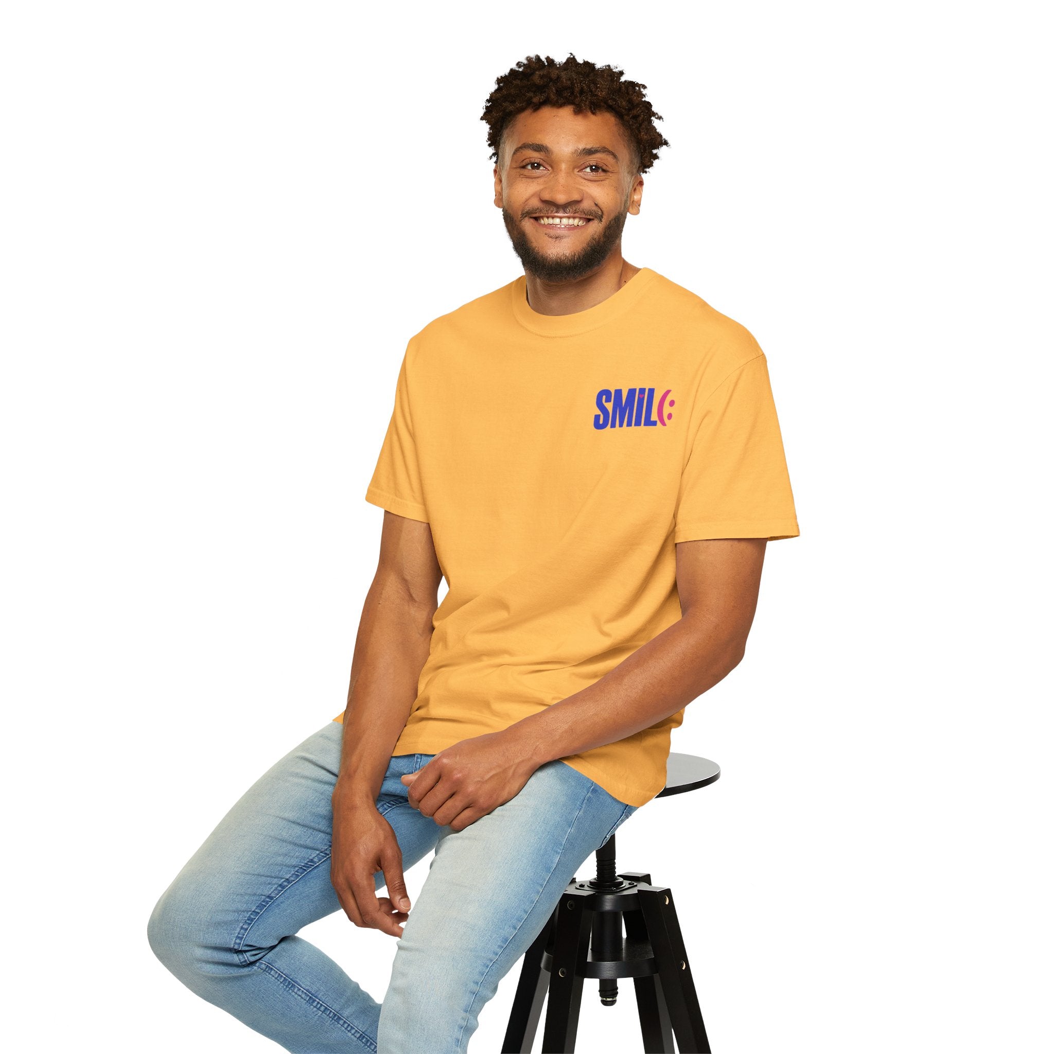 SMIL(: It’s Free Garment-Dyed Graphic Tee