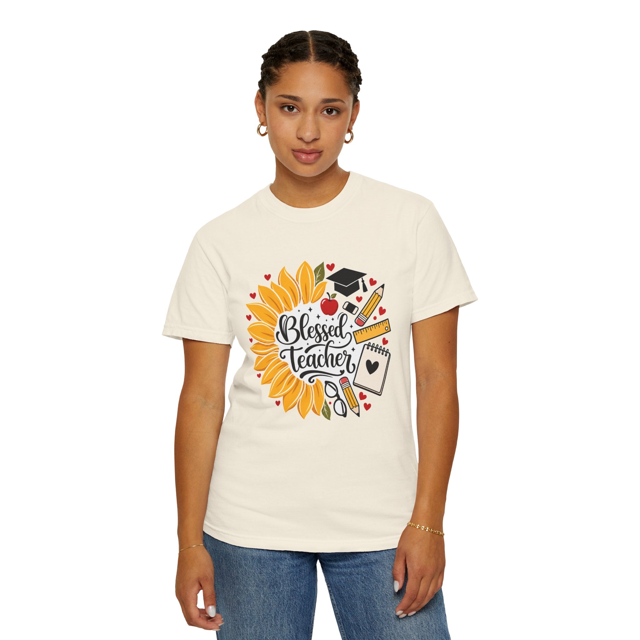 Blessed Teacher Heavyweight Tee 🌻📚✏️