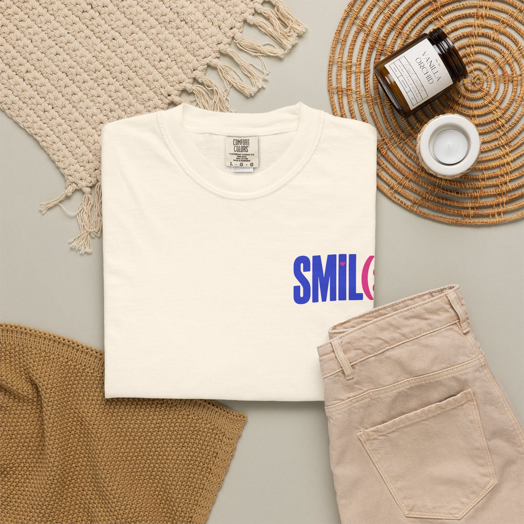 SMIL(: It’s Free Garment-Dyed Graphic Tee